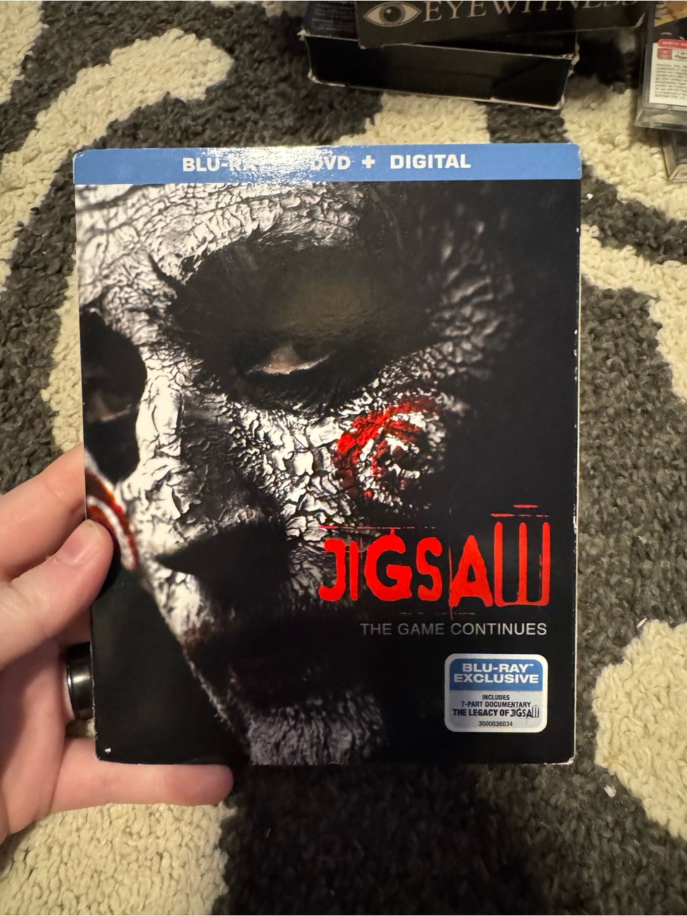 Jigsaw Blu‑ray Movie - Red & Black Horror Cover